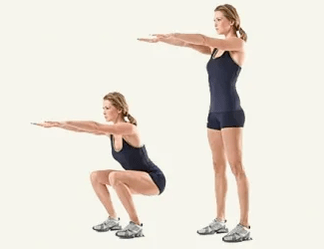Squat down