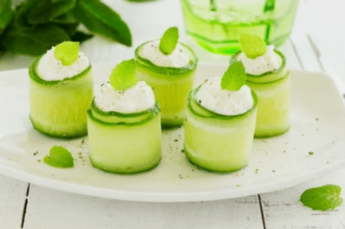 Cucumber rolls in attack stage